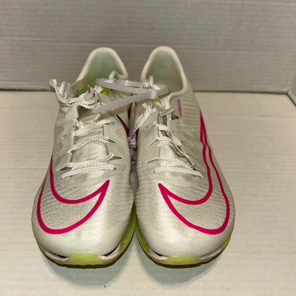 Nike Air Zoom Maxfly Men Sz 9 Sail Fierce Pink Track & Field Spikes DH5359-100